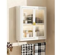 Gabinete de medicina montado en la pared y encima del inodoro, estante de especias de metal para cocina y baño, perfecto para soluciones de almacenamiento en el hogar, diseño que ahorra espacio