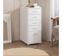 Gabinete de metal rodante con cerradura para almacenamiento de archivos móvil con cajones y ruedas, organizador vertical de oficina para suministros y documentos debajo del escritorio.