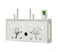 Gabinete de montaje en pared para sala de estar con estructura abierta para soportar enrutador TV Box Set Top Box y organización de accesorios (B)
