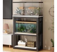 Gabinete de Soporte para Acuario de Alta Resistencia - Estante Ajustable Grande para Tanques de Peces, Reptiles y Tortugas - Diseño de Mediados de Siglo - Sistema de estantes para viveros ro