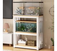 Gabinete de Soporte para Acuario de Alta Resistencia - Estante Ajustable para Tanques de Peces, Reptiles, Tortugas y viveros - Diseño Robusto de Mediados de Siglo - Sistema de Estante para c