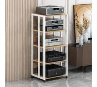 Gabinete de torre de audio multimedia, soporte rodante resistente para equipos AV de oficina, impresora, reproductor de CD y DVD, solución de almacenamiento de varios niveles