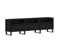 Gabinete de tv roble negro 150 x 30 x 44.5 cm