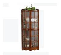 Gabinete de vino esquinero con 2 puertas y estante ajustable, armario de almacenamiento esquinero independiente para baño, cocina, sala de estar o dormitorio, armarios de vino