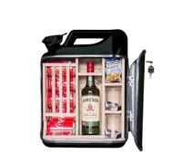 Gabinete de vino, mini bar, juego de tarros de bar pequeños, regalo personalizado para marido o papá, construcción de hierro y madera