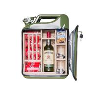 Gabinete de vino, mini bar, juego de tarros de bar pequeños, regalo personalizado para marido o papá, construcción de hierro y madera