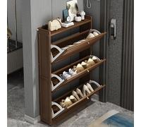 Gabinete de Zapatos de bambú: Almacenamiento Independiente Que Ahorra Espacio con cajones desplegables y Chanclas, 2/3 Puertas, Entrada, Pasillo, Dormitorio y Sala de Estar.