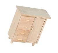 Gabinete en miniatura antiguo a escala 1/12, 4 cajones, compacto para un diseño de interiores realista, pequeño gabinete vintage para decoración de casas de muñecas