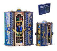 Gabinete en miniatura de curiosidades para casa de muñecas y sujetalibros, rompecabezas de madera 3D, muebles para decoración de estantes, decoración de diorama de estantería para adolescentes