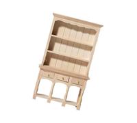 Gabinete en miniatura modelo casa de muñecas muebles estantería con cajón funcional para modelo artesanal proyecto escena accesorios gabinete de almacenamiento en miniatura para casa de muñecas