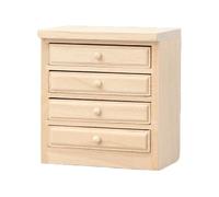 Gabinete en miniatura sin terminar modelo artesanal de madera natural proyecto casa de muñecas accesorios cocina escena exhibición decoración gabinete de cocina para casa de muñecas