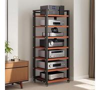 Gabinete Estéreo, Soporte de Audio, Soporte for Medios con Ruedas, Muebles HiFi for TV de Esquina, Reproductor de CD, Consola de Videojuegos con Estante Ajustable for el Hogar, la Oficina y el Cine