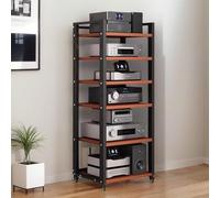 Gabinete Estéreo, Soporte de Audio, Soporte for Medios con Ruedas, Muebles HiFi for TV de Esquina, Reproductor de CD, Consola de Videojuegos con Estante Ajustable for el Hogar, la Oficina y el Cine