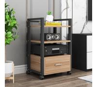 Gabinete estéreo y soporte de audio - Almacenamiento de medios duradero para sistemas de alta fidelidad y equipos de cine en casa - Solución de organización óptima