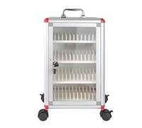 Gabinete for Guardar celulares con Ruedas de 360°, Caja de Seguridad for celulares con 48/60/72 Ranuras, Llaves y manija, casillero de aleación de Aluminio for aulas, oficinas, Salas de Examen(72)