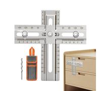Gabinete Handle Template - Stainless Steel | Drawer Handle Jig | Gabinete Hardware Jig | Precision Stainless Steel Hole Locator - Çabinet Wood Drilling Guide | For Adults Professionals Enthusiasts