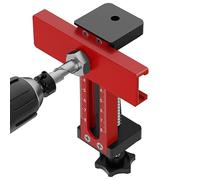 Gabinete Hardware Jig, Adjustable Gabinete Door Positioning Tool, Aluminio Alloy Multifunctional Tool for Home Improvement in Kitchen Bathroom and Custom Projects, 11,0 x 3,8 x 21,0 cm