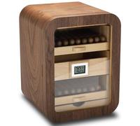 Gabinete Humidificador De Puros, Hecho De Madera De Cedro Natural Con Humidificador E Higrómetro For 110 Puros Adecuado For Uso Escritorio Estudios Oficinas Con Tragaluz(Withoutskylight)