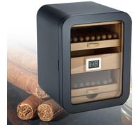 Gabinete humidor de puros, humidor eléctrico de puros de 110 unidades, refrigerador eléctrico de puros, humidor hidratante de puros, para padres, amigos y esposos(Gray,WithoutSkylight)