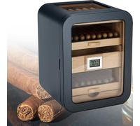 Gabinete humidor de puros, humidor eléctrico de puros de 110 unidades, refrigerador eléctrico de puros, humidor hidratante de puros, para padres, amigos y esposos(Gray,WithSunroof)
