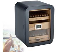 Gabinete humidor de puros, refrigerador eléctrico de puros, humidor hidratante de puros, para padres, amigos y esposos,humidor eléctrico de puros de 110 unidades(Gray,WithoutSkylight)