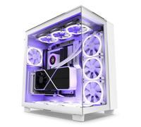 Gabinete medio torre - NZXT - H9 Elite - Vidrio templado - Soporte RGB - Blanco