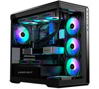 Gabinete Micro-ATX XC-905 PRO+ con fuente de alimentación (negro) - KEEP OUT