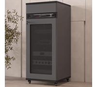 Gabinete Multimedia AV Resistente con Estantes Ajustables, Estante de Audio con Rueda, Soporte for TV, Gabinete Estéreo AV Media Tower con Cajón for Sala de Grabación(Gray,5-Tier)