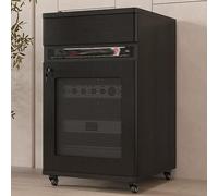 Gabinete Multimedia AV Resistente con Estantes Ajustables, Estante de Audio con Rueda, Soporte for TV, Gabinete Estéreo AV Media Tower con Cajón for Sala de Grabación(Nero,3-Tier)