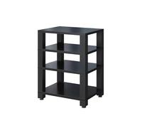 Gabinete multimedia, soporte de medios de comunicación estéreo, torre de audio, gabinete de almacenamiento de medios, soporte multimedia para oficina en casa y teatro (negro, 78,5 cm)
