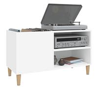 Gabinete para Discos: Madera de Ingeniería Duradera para Almacenamiento de Discos de Vinilo, Opciones de Uso Versátiles como TV/Lateral/Archivador, con Patas de (84,5x38x48cm)