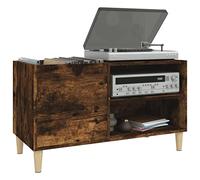 Gabinete para Discos: Madera de Ingeniería Duradera para Almacenamiento de Discos de Vinilo, Opciones de Uso Versátiles como TV/Lateral/Archivador, con Patas de (84,5x38x48cm)