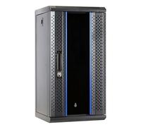 Gabinete para servidores de 12 U, 10 pulgadas, con puerta de cristal, 312 x 310 x 618 mm, color negro