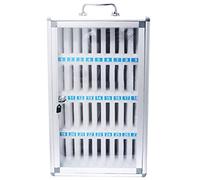 Gabinete para teléfono montado en la pared, 48 y 60 ranuras, aleación de aluminio, color plateado, nombre escrito a mano, ideal para oficinas y hogares
