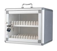 Gabinete para teléfonos móviles Multi-posición con candado Transparente Locker para teléfonos móviles Aleación de Aluminio Adecuado para fábricas escuelas Empresas(24-bit)