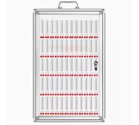 Gabinete portátil de almacenamiento para teléfono celular, aluminio montado en la pared para teléfonos 6/12/24/36/48/60, casillero de teléfono celular para empleados con 60 ranuras, solución segura y