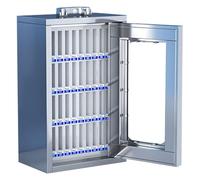 Gabinete portátil para teléfono móvil de 36 posiciones, de acero inoxidable, con cerradura para seguridad del teléfono, ideal para varias aplicaciones