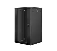 Gabinete rack mural Lanberg WF01-6622-10B 22U 19" acero IP20 negro 60kg autoinstalable