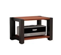 Gabinete Receptor Estéreo Soporte Multimedia Multifuncional Estante de Audio, Tocadiscos de Madera y Metal, Gabinete de Audio HiFi Multicapa para Oficina(Red,40 * 60cm/15.7 * 23.6in)