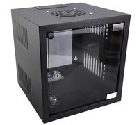 Gabinete y accesorios de 10 pulgadas (negro, armario de pared de 10 pulgadas de ancho 6U)