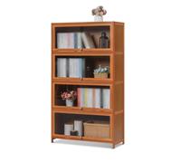 Gabinete y estantería de 4 niveles A con puerta para el hogar, oficina, cocina, expositor, fácil de limpiar, 70 x 140 cm