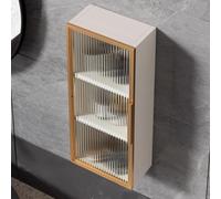 Gabinetes de puerta de vidrio montados en la pared, elegante almacenamiento de medicamentos para cocina, baño, oficina y comedor