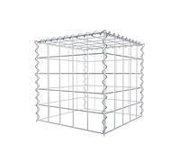 GABIONA Cesta de piedra de gavión rectangular, malla de 10 x 10 cm, profundidad de 50 cm, cesta de cultivo tipo 3, cierre de espiral, galvanizado (50 x 50 x 50 cm)