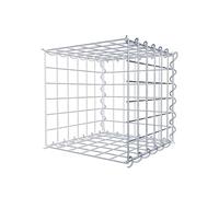 GABIONA Cesta de piedra de gavión rectangular, malla de 5 x 5 cm, profundidad de 30 cm, cesta de cultivo tipo 2, cierre de espiral, galvanizado (30 x 30 x 30 cm)