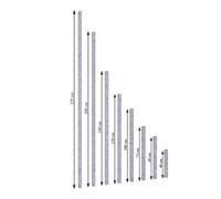 GABIONA Postes de valla antivuelco para gaviones, tubo cuadrado 40 x 40 mm, galvanizado en caliente (225 cm)