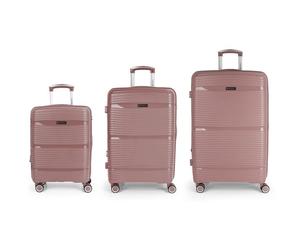 Gabol Akane 4 Roll Suitcase Set 3pcs. rosa