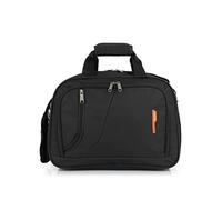 Gabol - Bolso de Viaje Mediano Week Eco 42x30x24 cm - Equipaje Ligero con Capacidad hasta 27L - Acople a Carro - Hecho en Pet Reciclado - Diseño Español - Negro