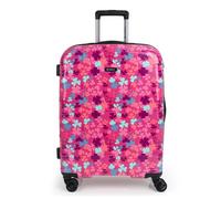 Gabol - Maleta Mediana Infantil Rígida Clover 47x66x25cm - Equipaje Ligero 3,58kg con Capacidad 65,2L - 4 Ruedas Dobles 360° y Cerradura TSA - Diseño Español en ABS y Policarbonato - Rosa