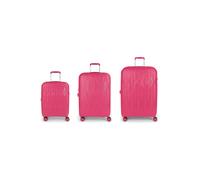 Gabol Infinity 4 ruedas Juego de maletas 3 piezas Con asa expansible fucsia