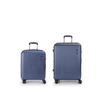 Gabol - Juego de 2 Maletas Rígidas Expandibles (de Cabina y Mediana) Kai - 4 Ruedas Dobles 360°, Cerradura TSA y Cremallera de Seguridad - Diseño Español en Policarbonato - Azul